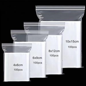 400pcs Grip Seal Bags, 4 Size Resea...