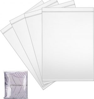 Large Resealable Clear Plastic Bags...