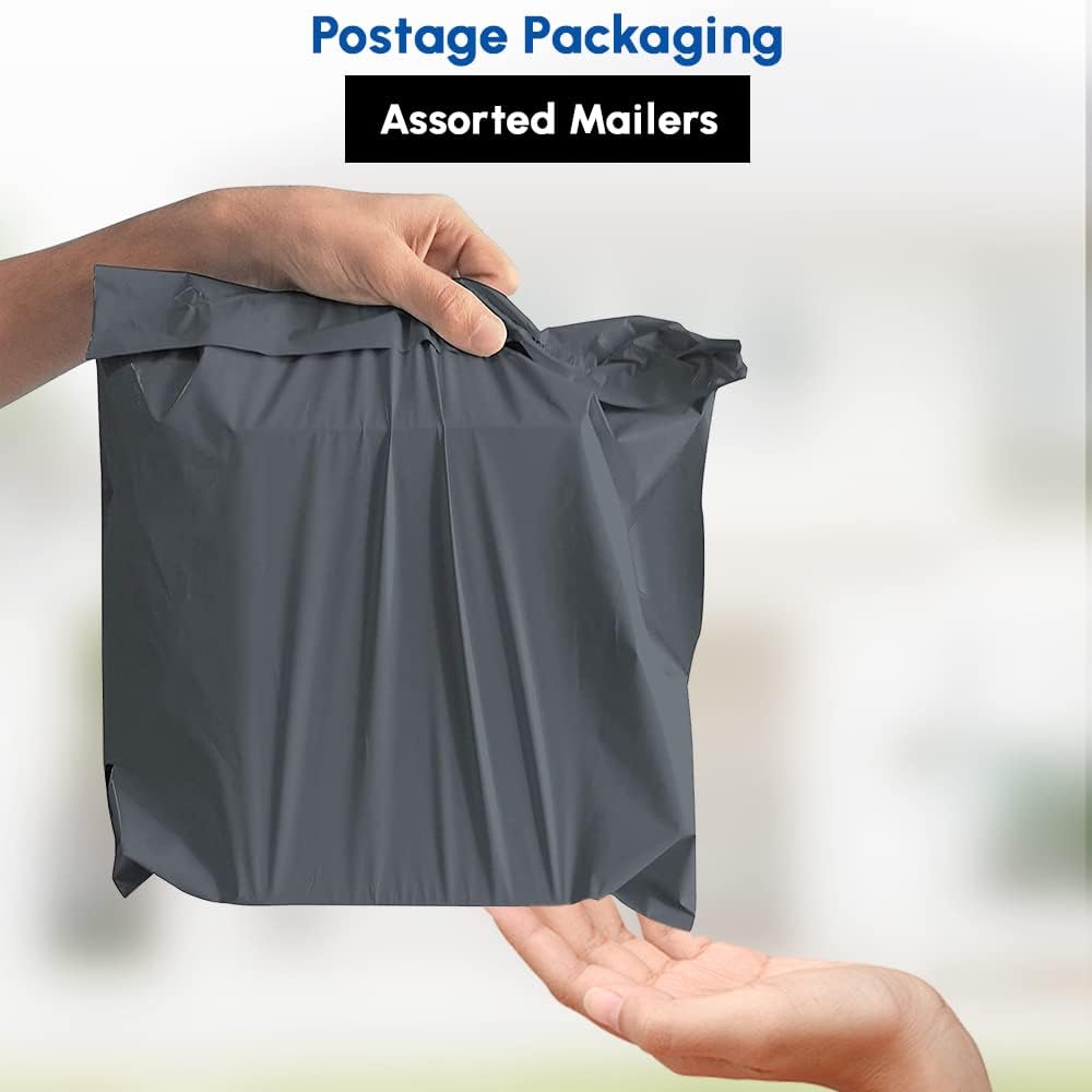 1ABOVE 50PK Grey Mailing Poly Postal Self Seal Bags Postage Packaging Assorted Mailers Posting Shipping Post Parcels Package Bags (9X12) - Image 4