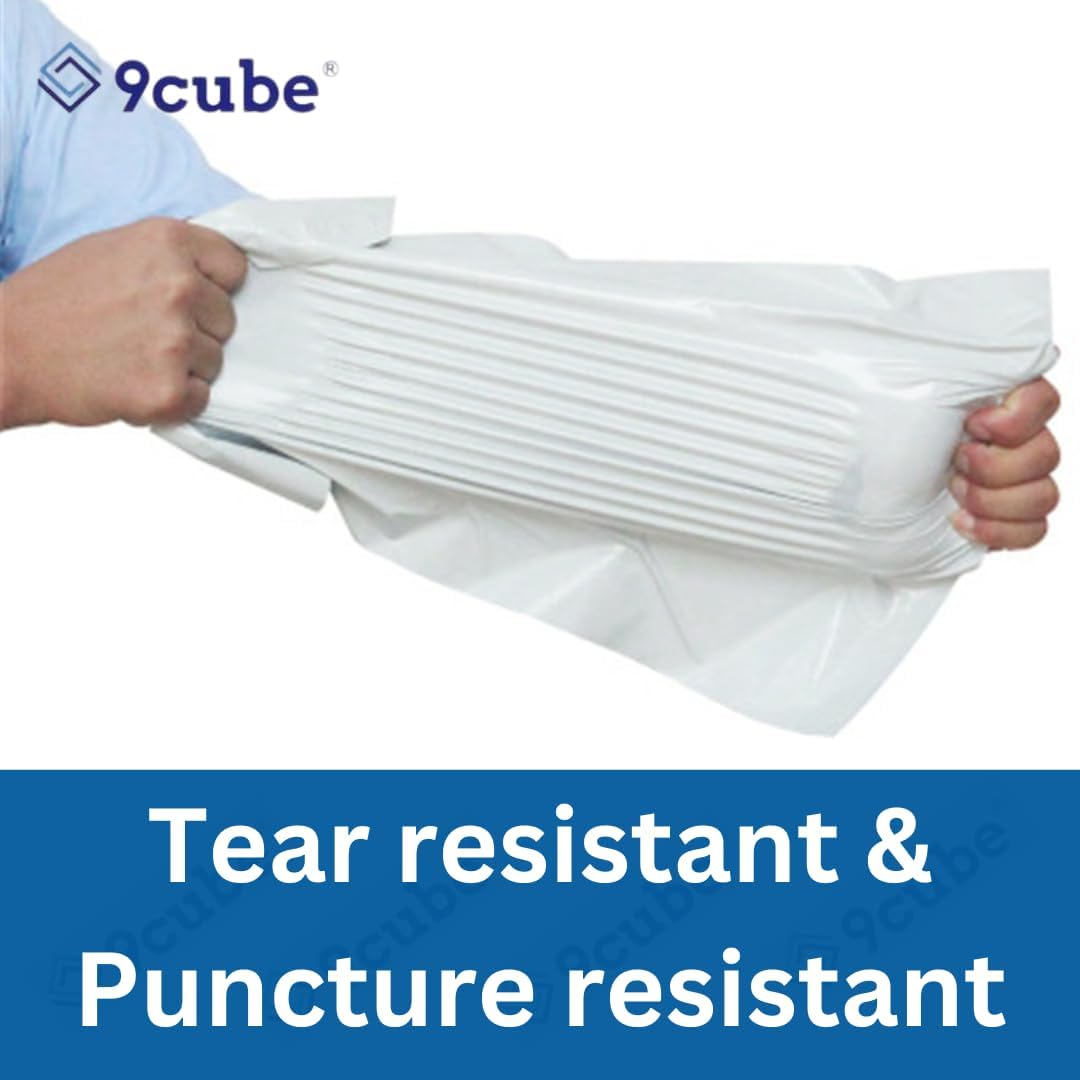 White Postage Bags – 100 Self Seal Mailing Bags | Waterproof Poly Mailers for Packaging & Parcels | Lightweight, Tear-Resistant - for Online Orders, Gifts & Office Use – (7" x 12" (17cm x 30cm)) - Image 7