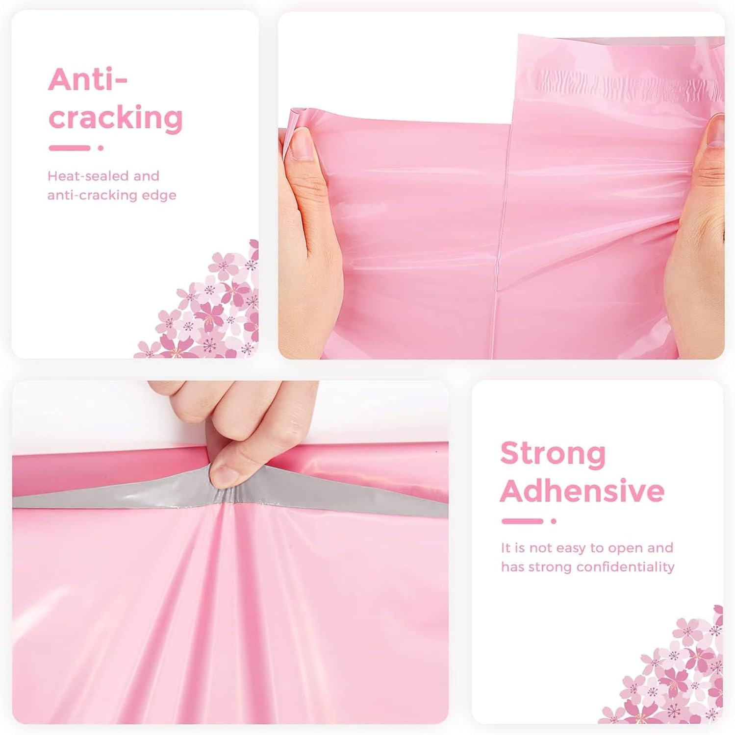 Switory Parcel Bags Postal Bags Shipping Bags Strong Adhesive Mailing Bags, Waterproof and Tear-Proof Multipurpose Envelopes for Clothing, Small Business, Boutique, 30.5 x 39.5cm, Light Pink, 25pcs - Image 3