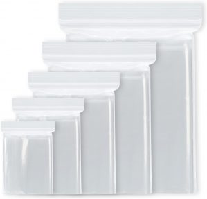 Small plastic Grip Seal Bags, 100PC...