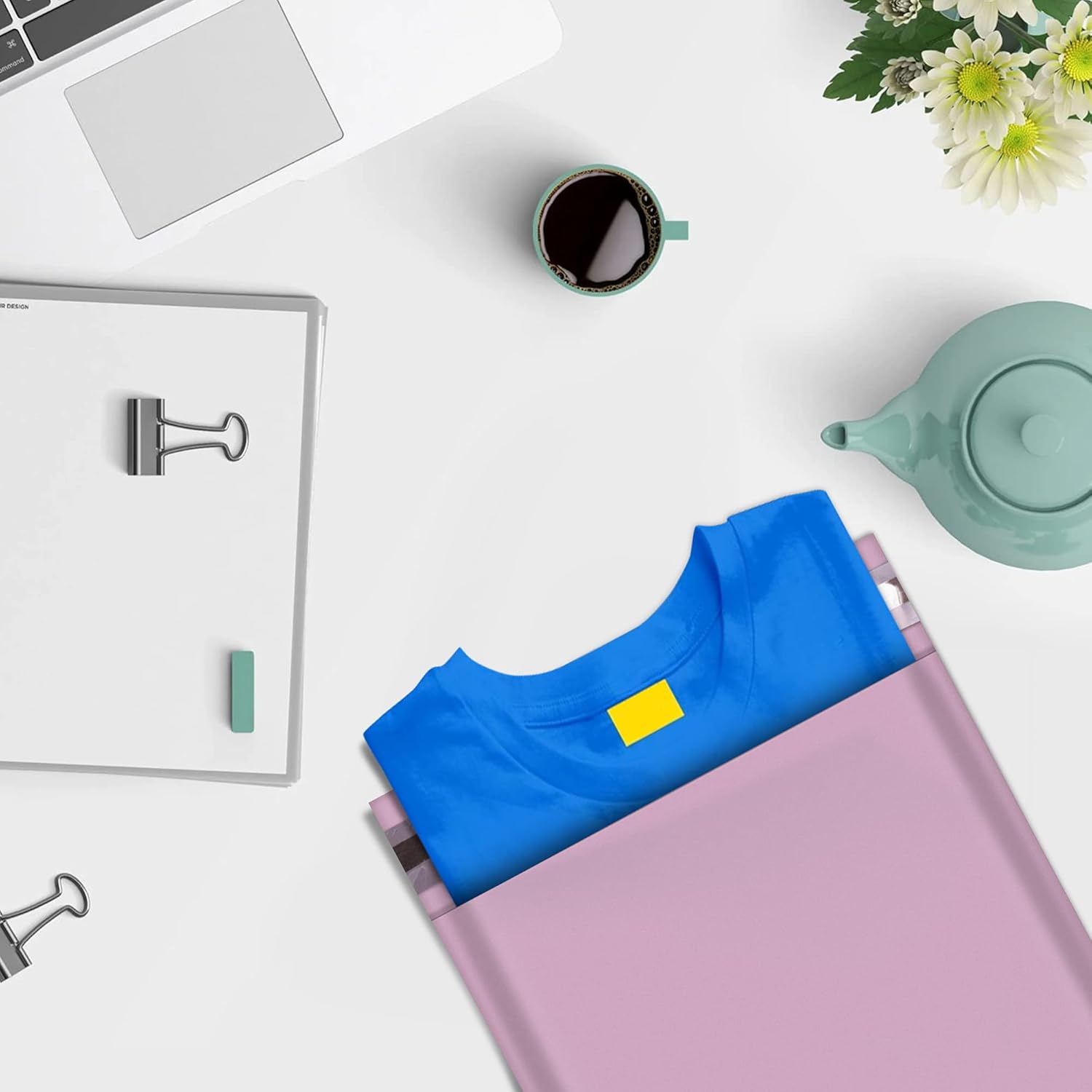 YUNJU 60 Mixed Plastic Mailing Bags Self Seal Mailing Bags for Clothes Mail Packaging Mailing Bags Hardened Secure Medium Mailers Assorted Sizes - Image 5