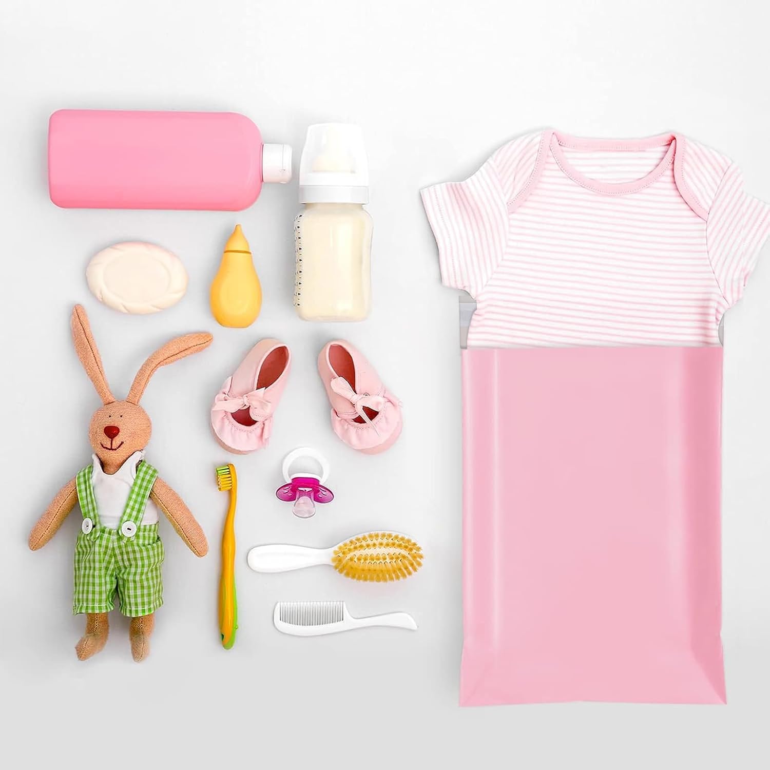 Switory Parcel Bags Postal Bags Shipping Bags Strong Adhesive Mailing Bags, Waterproof and Tear-Proof Multipurpose Envelopes for Clothing, Small Business, Boutique, 30.5 x 39.5cm, Light Pink, 25pcs - Image 5