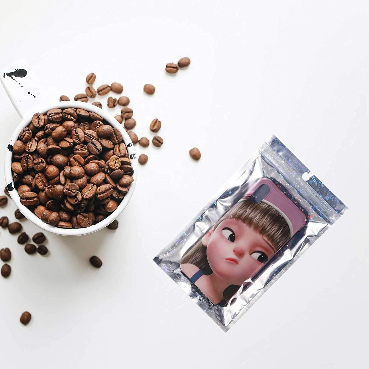 50 PCS Self Sealing Cookie Bags, Foil Ziplock Bags Resealable Wax Melts Packaging Jewellery Mylar Sweet Packaging Foil Pouch Holographic Pouches for Candy Biscuits (10 * 15cm) - Image 6