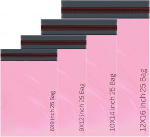 100 Mixed Baby Pink Mailing Bags 4 ...