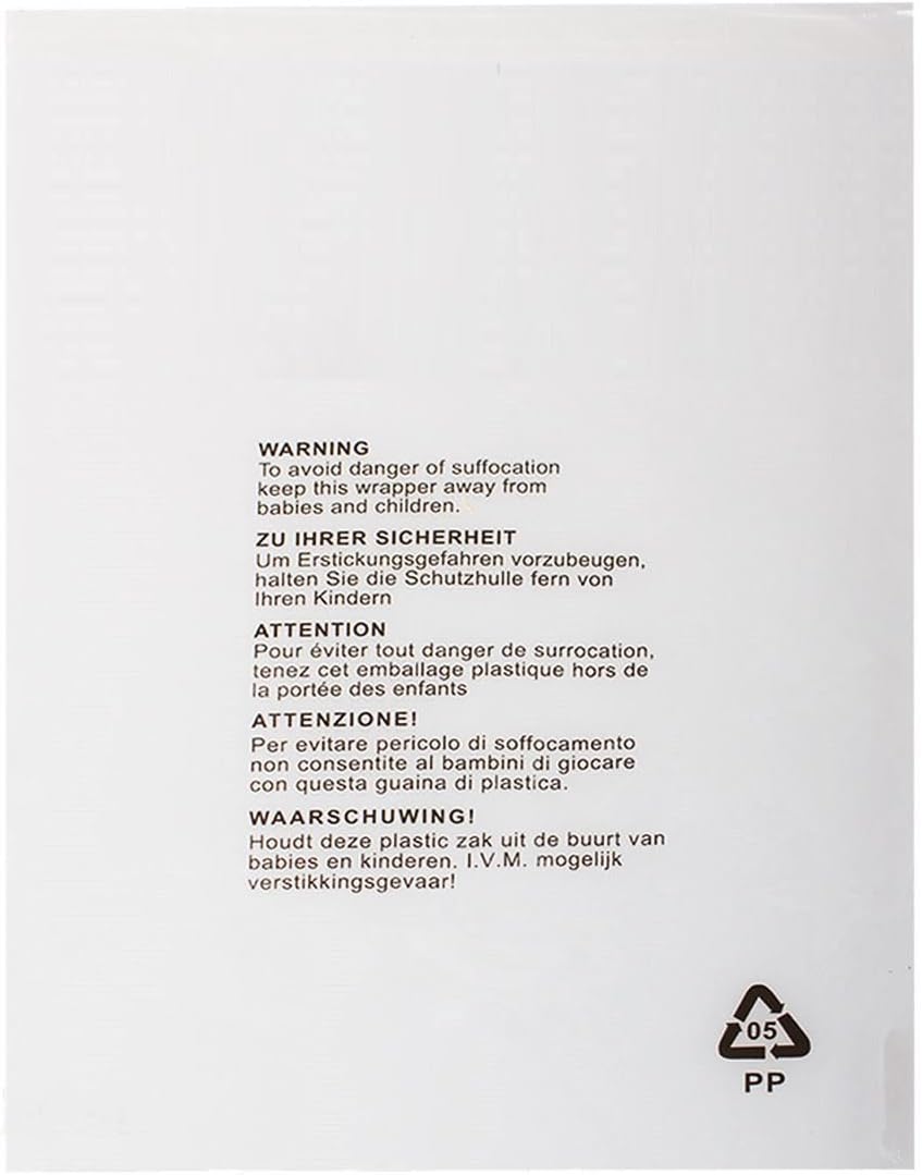 50x 14x17" Clear Plastic OPP Garment Bags Packaging Self Adhesive Peel And Seal Tranparent Mailing