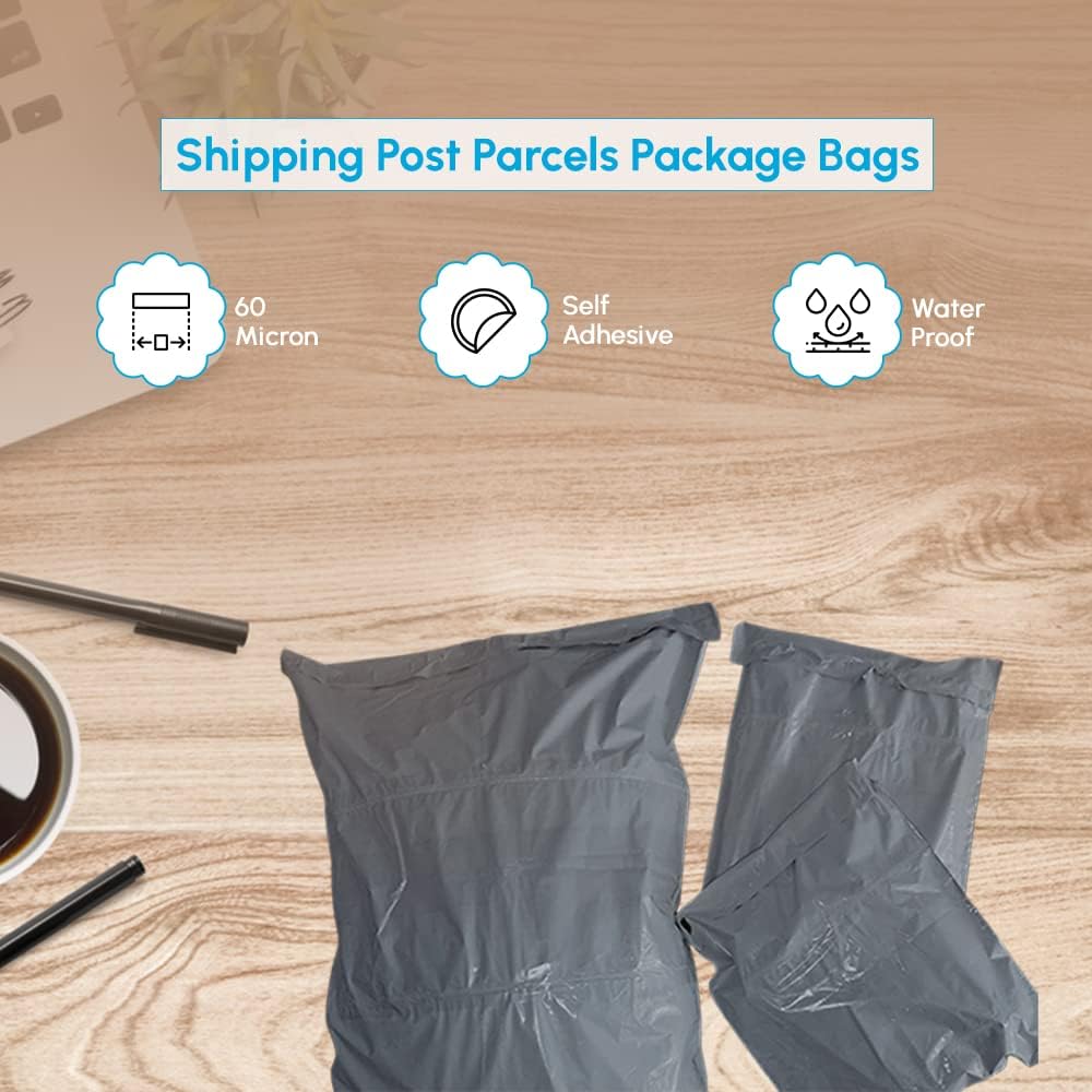 1ABOVE 50PK Grey Mailing Poly Postal Self Seal Bags Postage Packaging Assorted Mailers Posting Shipping Post Parcels Package Bags (9X12) - Image 3