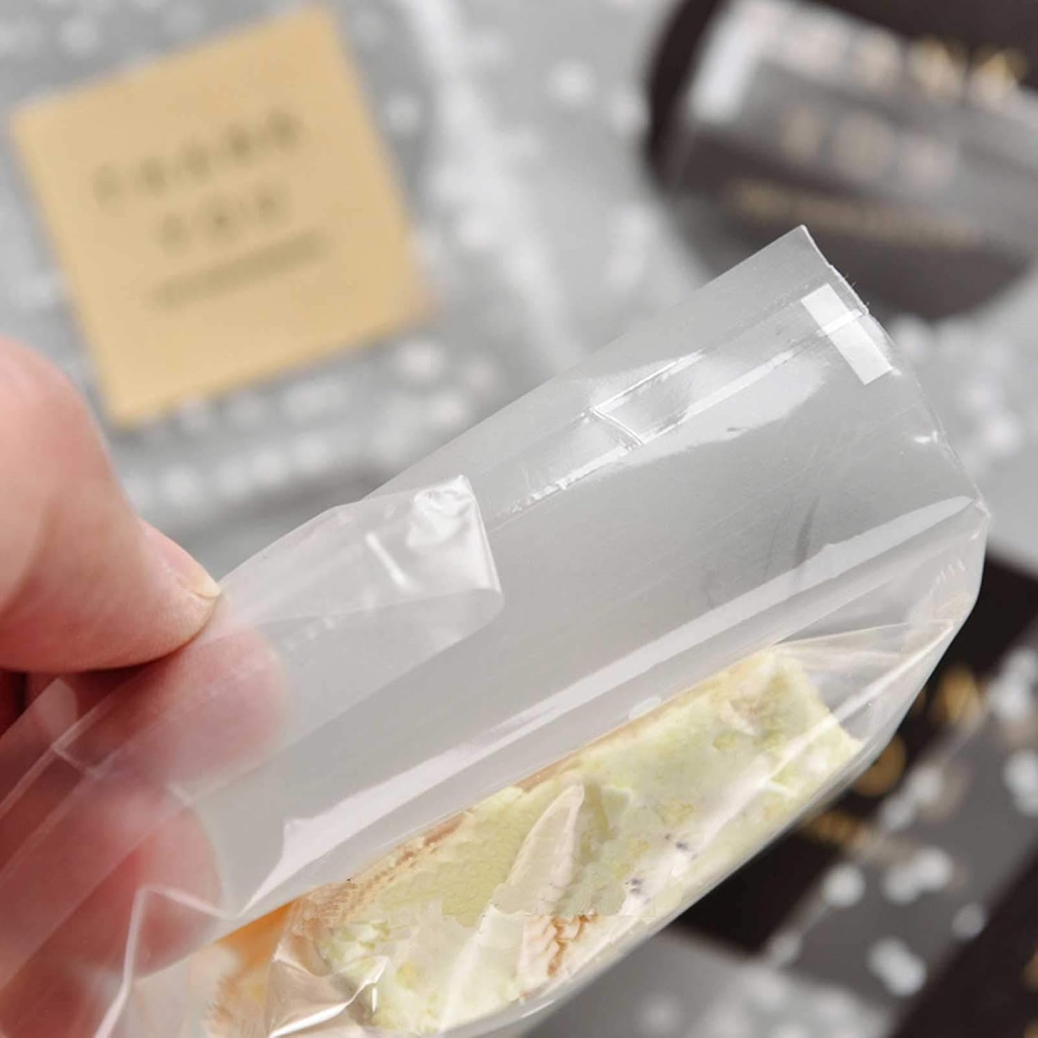 200PCS Polka Dot Cookie Bags - Clear Cellophane Treat Bags with Self Adhesive Sealing - White Polka Dot, Small Size for Sweets, Biscuits & Cookies - Image 6