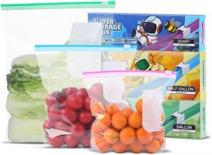 65PCS Zip Lock Food Storage Freezer...