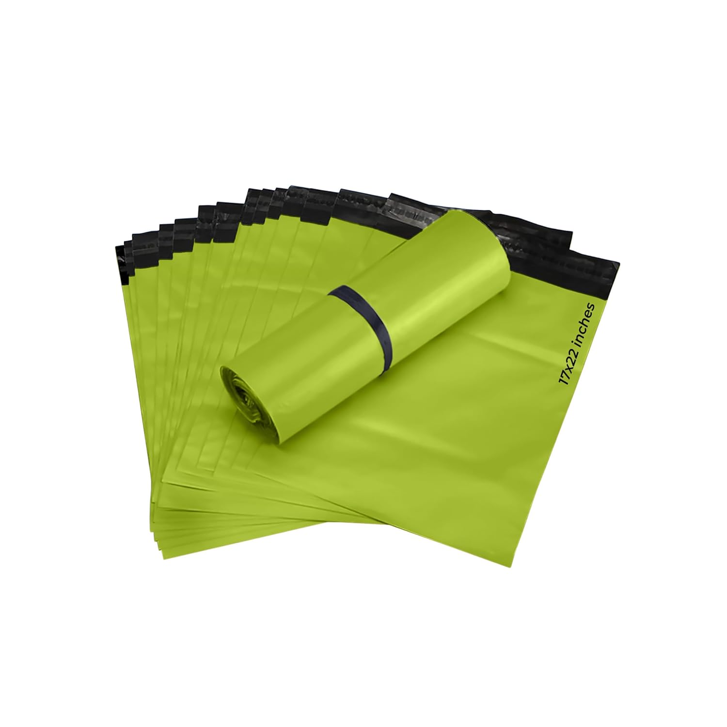 50 Neon Green Packaging Bags 17'' x 22'' / 432 x 559mm - Postage Bag Delivery Mailer Self Seal Poly Mailer Packing Bag Best For Shipping Parcel