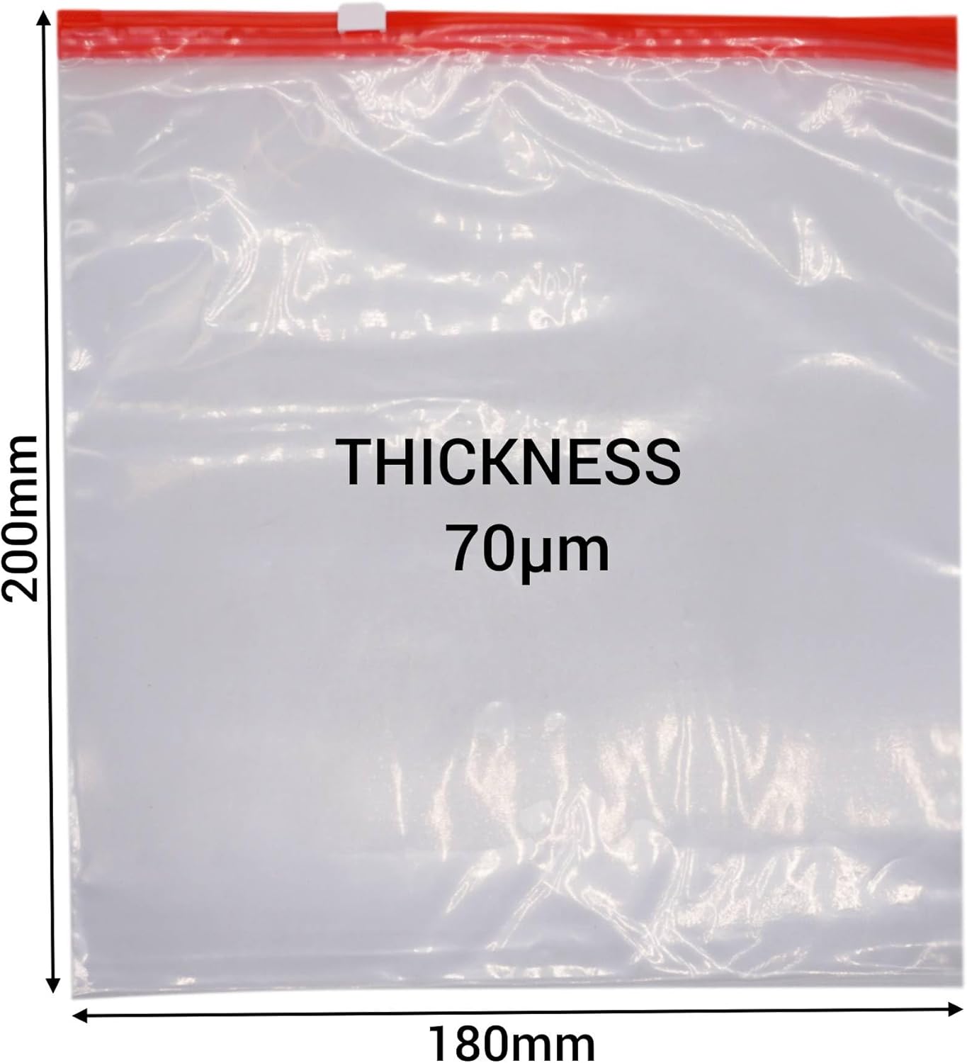 SKIR'CO (5 pcs) Reusable Zip Lock Bags 20 x 18 cm, Resealable, Clear Plastic, Slider Ziplock Food Bags, Freezer Safe - Image 3