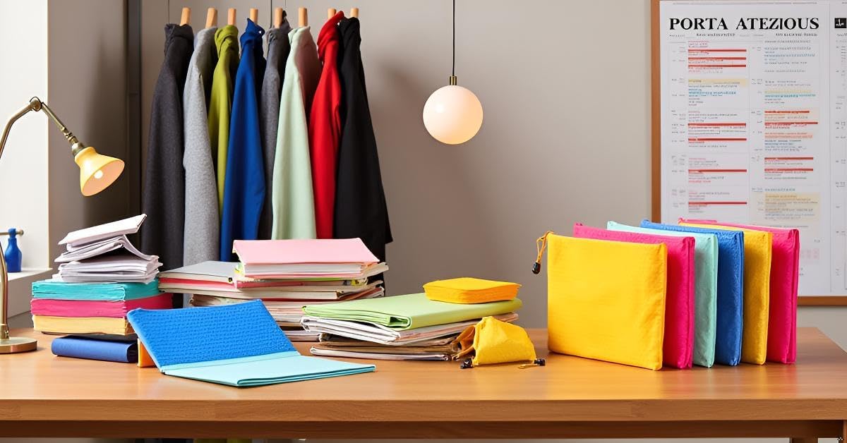 A5 PVC Canvas Storage Zipper File Bag Handbag Zip Wallet File Mesh Bags Storage Document Folder Waterproof Pouch School Office Travel (Size :23.5 cm X 7.5cm) (Pastel (Pack of 6)) - Image 4