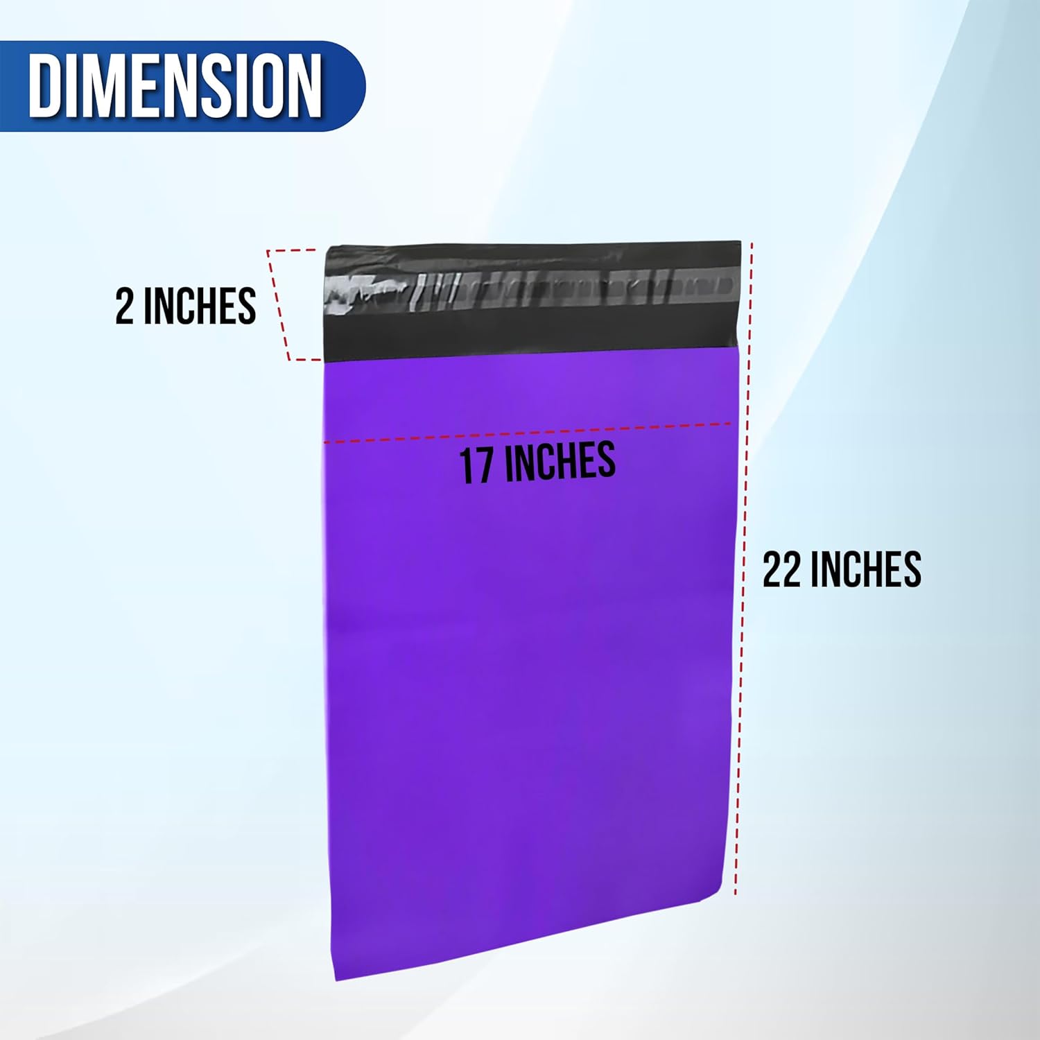 50 Purple Packaging Bags 17'' x 22'' / 432 x 559mm - Postage Bag Delivery Mailer Self Seal Poly Mailer Packing Bag Best For Shipping Parcel - Image 2