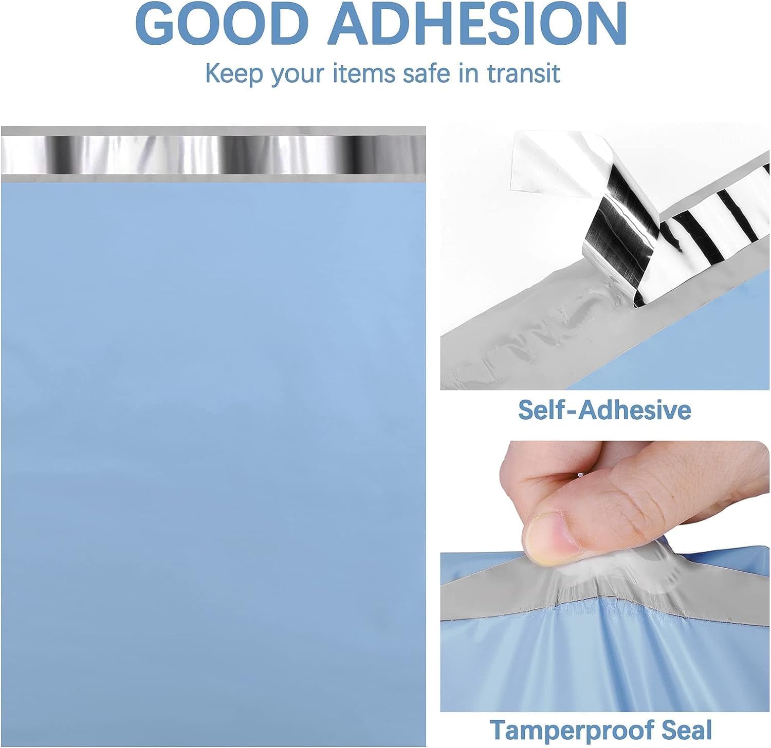 Switory Parcel Bags Postal Bags Shipping Bags Strong Adhesive Mailing Bags, Waterproof and Tear-Proof Multipurpose Envelopes for Clothing, Small Business, Boutique, 30.5 x 39.5cm Blue 25pcs - Image 3