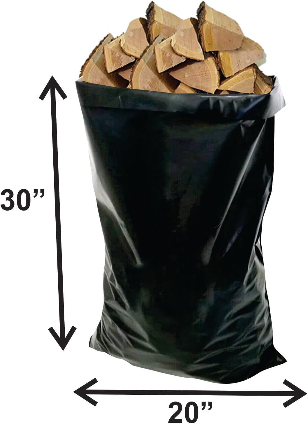 Heavy Duty Pack of 15 Black Rubble Sacks 80L Capacity, 20" X 30" Rubble Bags Ideal for Construction Garden and Household Cleanup 400 Gauge (100 Micron) - Image 2