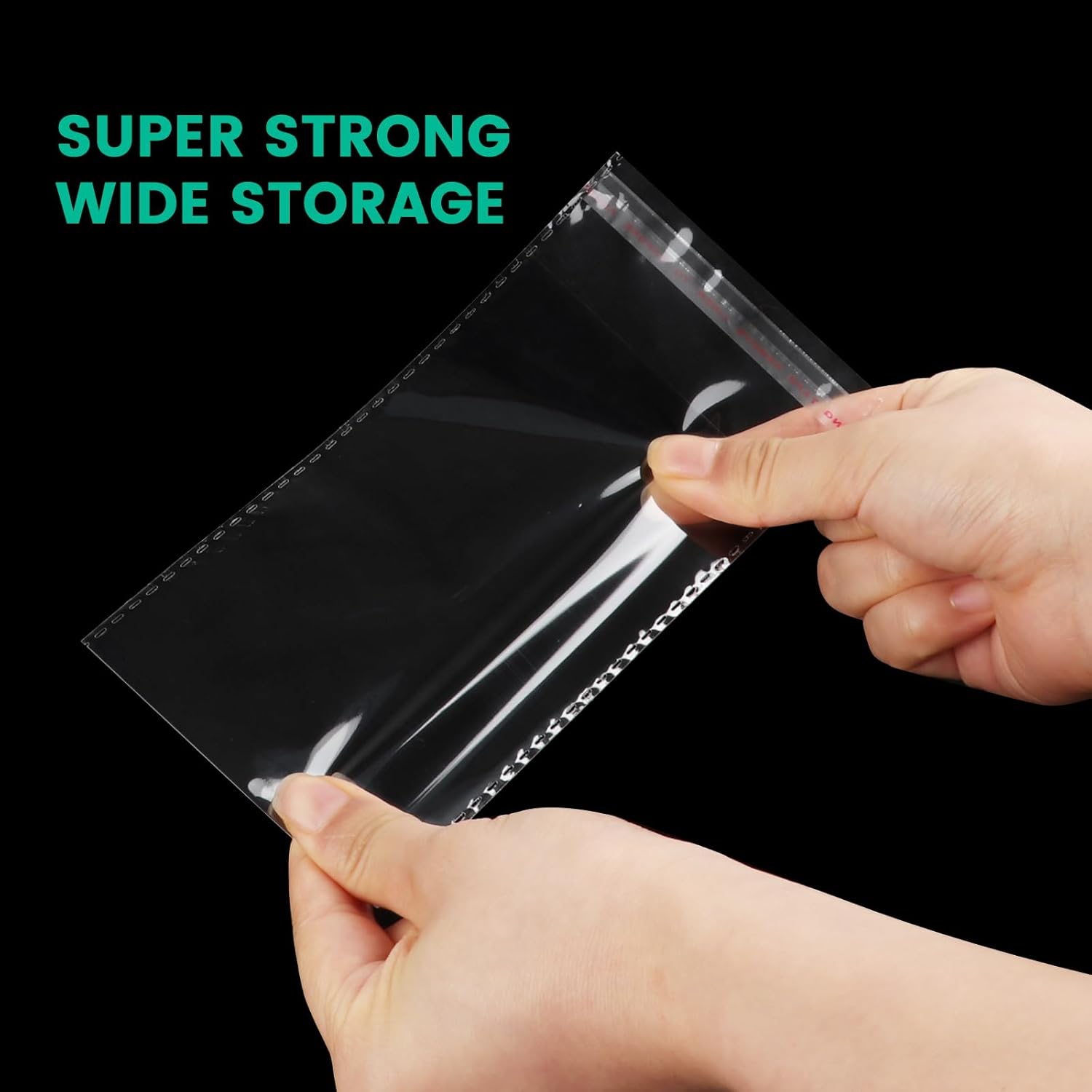 100Pcs Cellophane Bags (8.5x17cm) – Small Self-Seal Clear Cookie Bags for Sweets, Chocolates, Jewellery, Gifts | Floral-Cut Design | Multipurpose Treat Packaging - Image 4