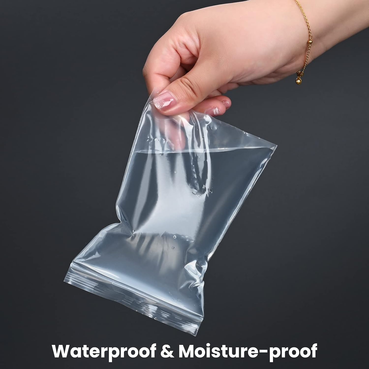 50 Grip Seal Bags, 15x20cm Clear Plastic Resealable Zip Poly Bags, Resealable Storage Pouches for Home, Kitchen - Image 5