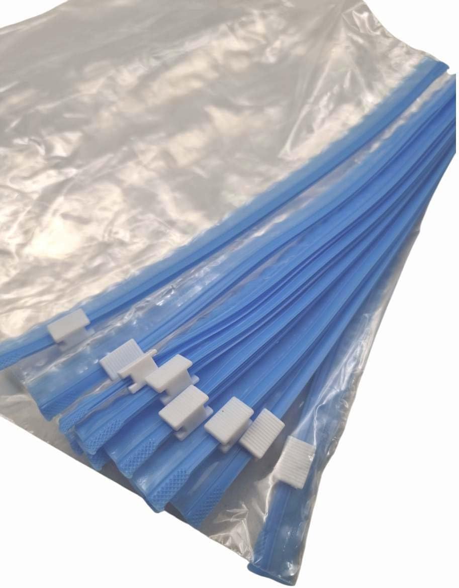 Slide Zip Freezer Bags – 12 Pack Resealable Food Bags with Slide Seal – 25 x 25cm – Microwave & Freezer Safe – Food Storage Bags in CDU - Image 3