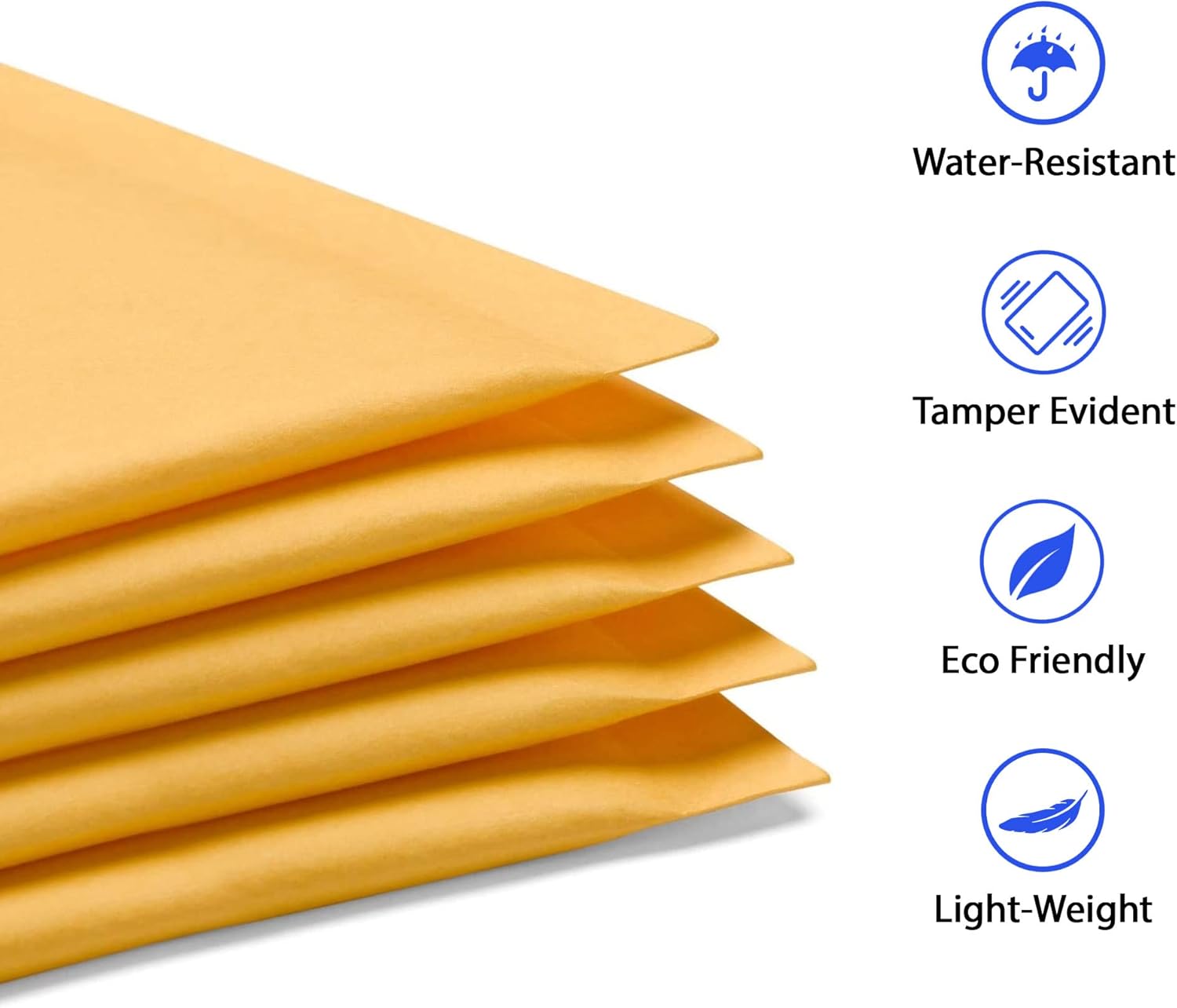 A4 Padded Envelopes, 10x Gold Padded Bubble Envelopes for Packaging Postage Peel & Seal Shipping Bag Mailers Postal Wrap 10 Pack - Image 7