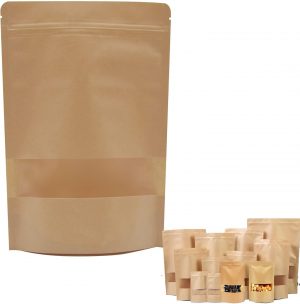 50Pcs Kraft Paper Food Bag, 12 x 20...
