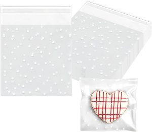 100pcs Cellophane Bags 10 x 10cm, W...