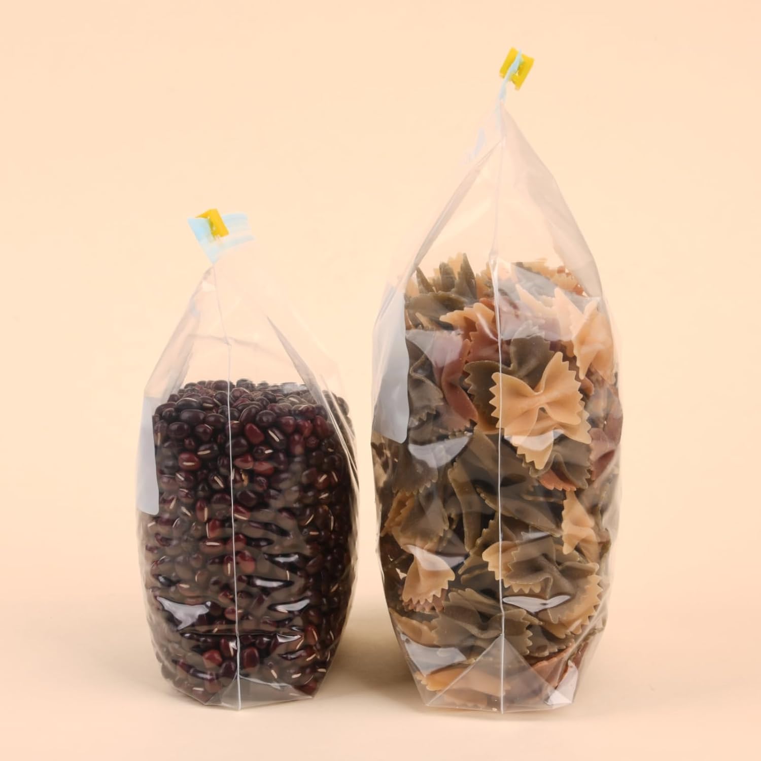 70PCS Zip Lock Food Storage Freezer Bags, TAIYUNWEI Reusable Sandwich Bags with Expandable Bottom-Freezer&Microwave Safe-Resealable for Sanwich, Fruit, Snack, Veggie, Grain, Meat (70PCS-3 Size(S/M/L)) - Image 8