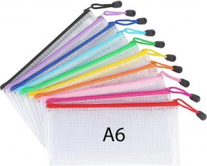 30 PCS Colored A6 Plastic Zip Walle...