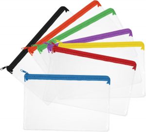 7 Pcs Cosmetic Toiletry Pouch Clear...