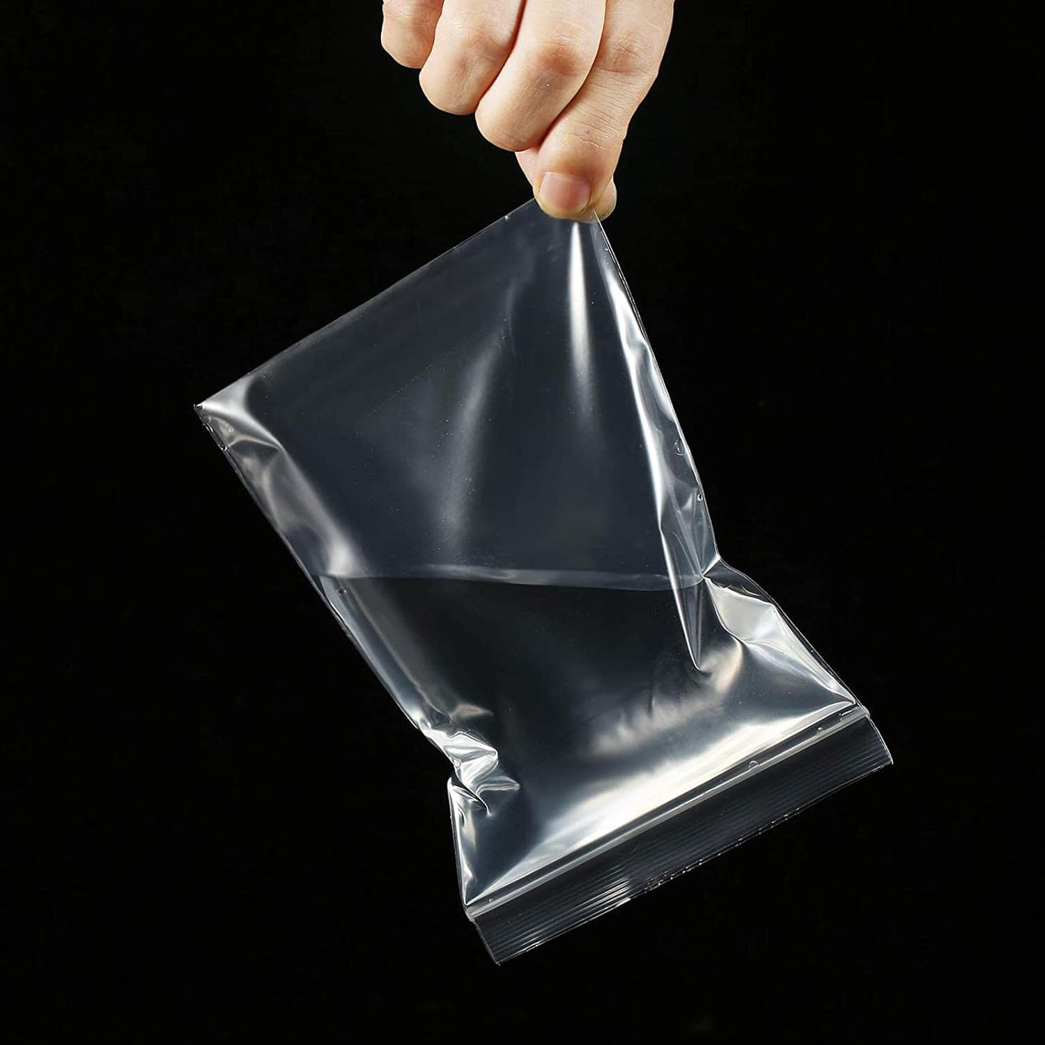 AKAR Clear Grip Seal Bags Small 1.5" x 2.5" | 200 Resealable Press & Seal Plastic Bags | Zip Lock Poly Packaging for Kitchen Storage, Jewellery, Sweets, DIY Arts - Image 4