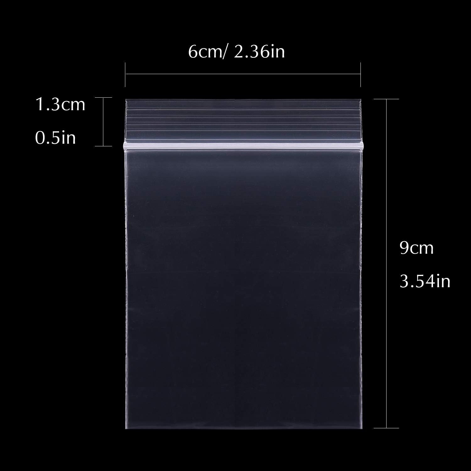 TUPARKA 300pcs Grip Seal Bags, Resealable Storage Bag Zip Lock Bags Small Clear Plastic Bags Poly Self Seal for Food Craft Jewellery Storage - Image 5