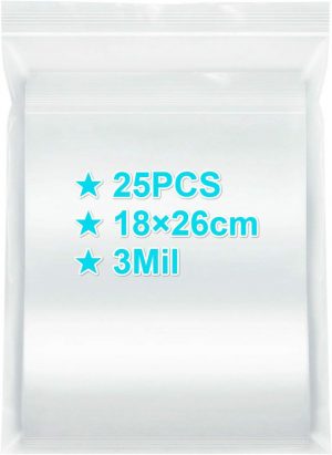 Resealable Ziplock Bags 18×26cm, 2...