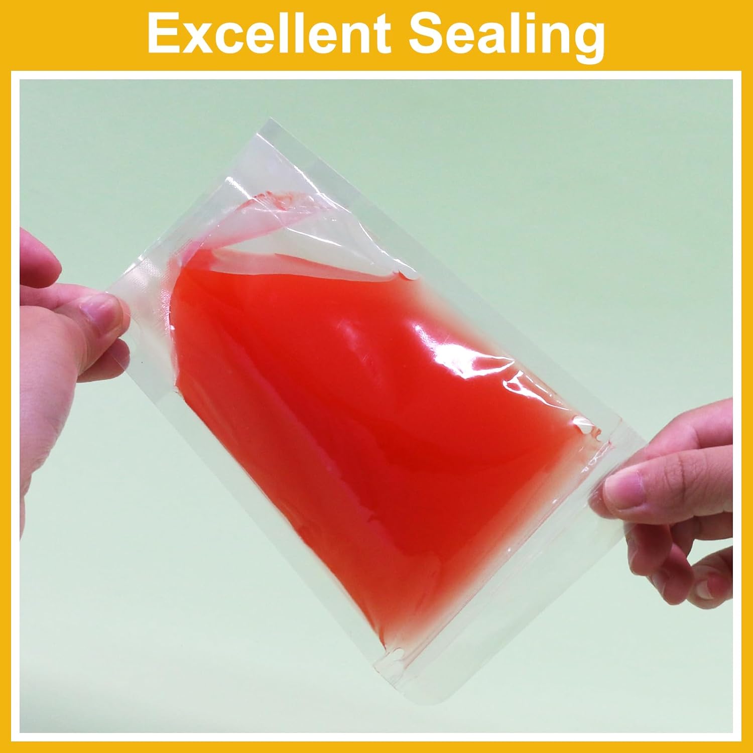 SumDirect 100pcs 11x17cm Clear Stand Up Food Bags, Zipper Reusable Sealing Pouches Snack Packing Bag with Tear Notch Thicken Heat Sealable for Storing, Cookie, Dried Foods, Drinking - Image 7