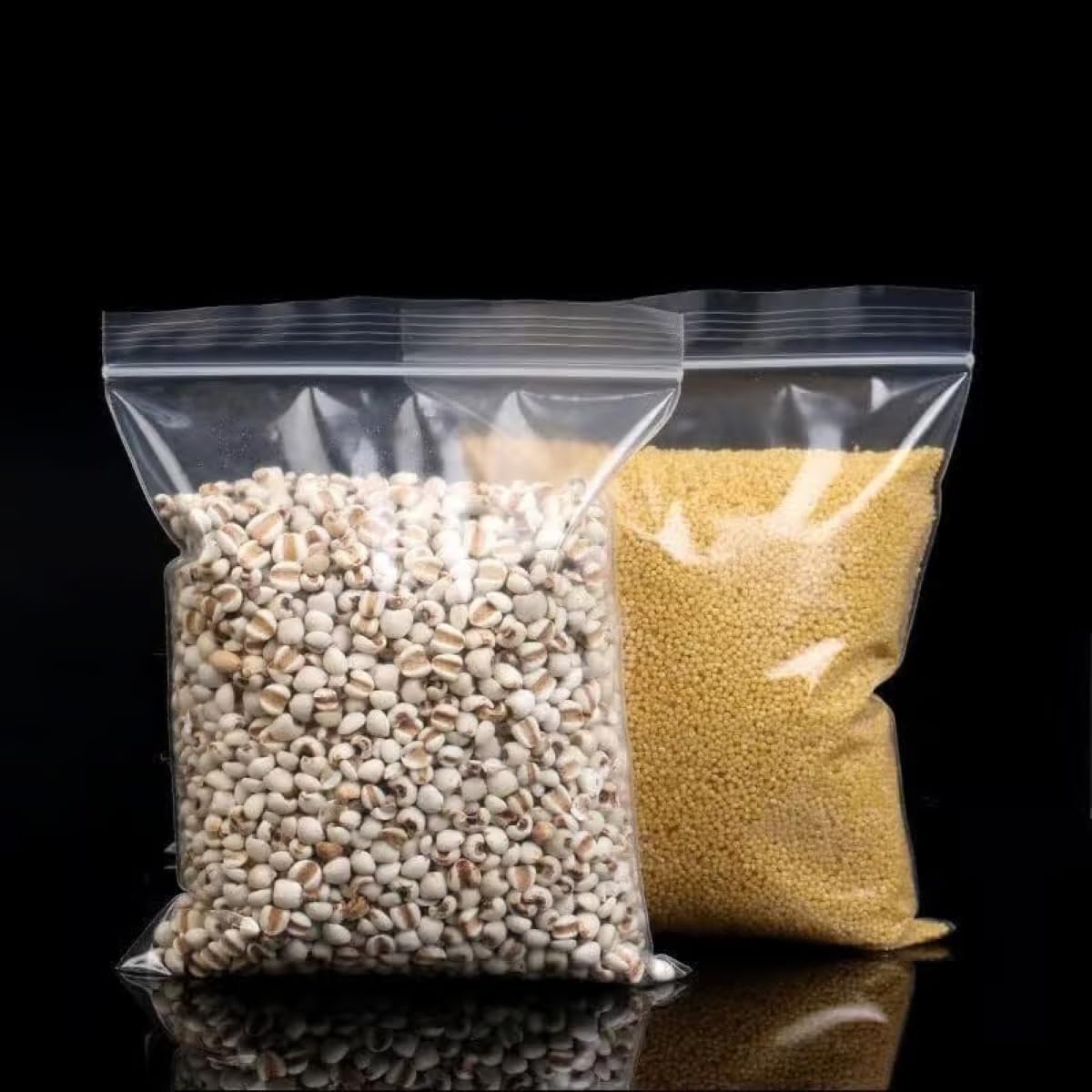 RFE Grip Seal Bags *CHOOSE YOUR SIZE AND QUANTITY* | Strong Resealable Zip Lock | Clear Plastic | Freezer Bags | Food Storage & Jewellery (200, 4.5" x 4.5" - 114mm x 114mm) - Image 2