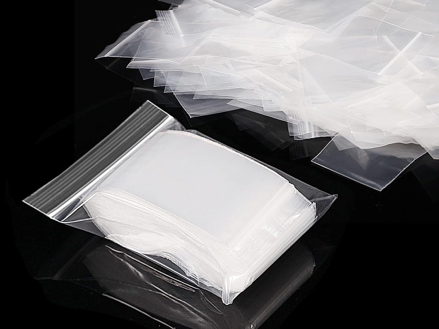 300Pcs Small Resealable Clear Plastic Grip Seal Bags - Mini Ziplock Pouches 6 * 4 cm - Tiny Transparent Polythene for Jewelry, Candies