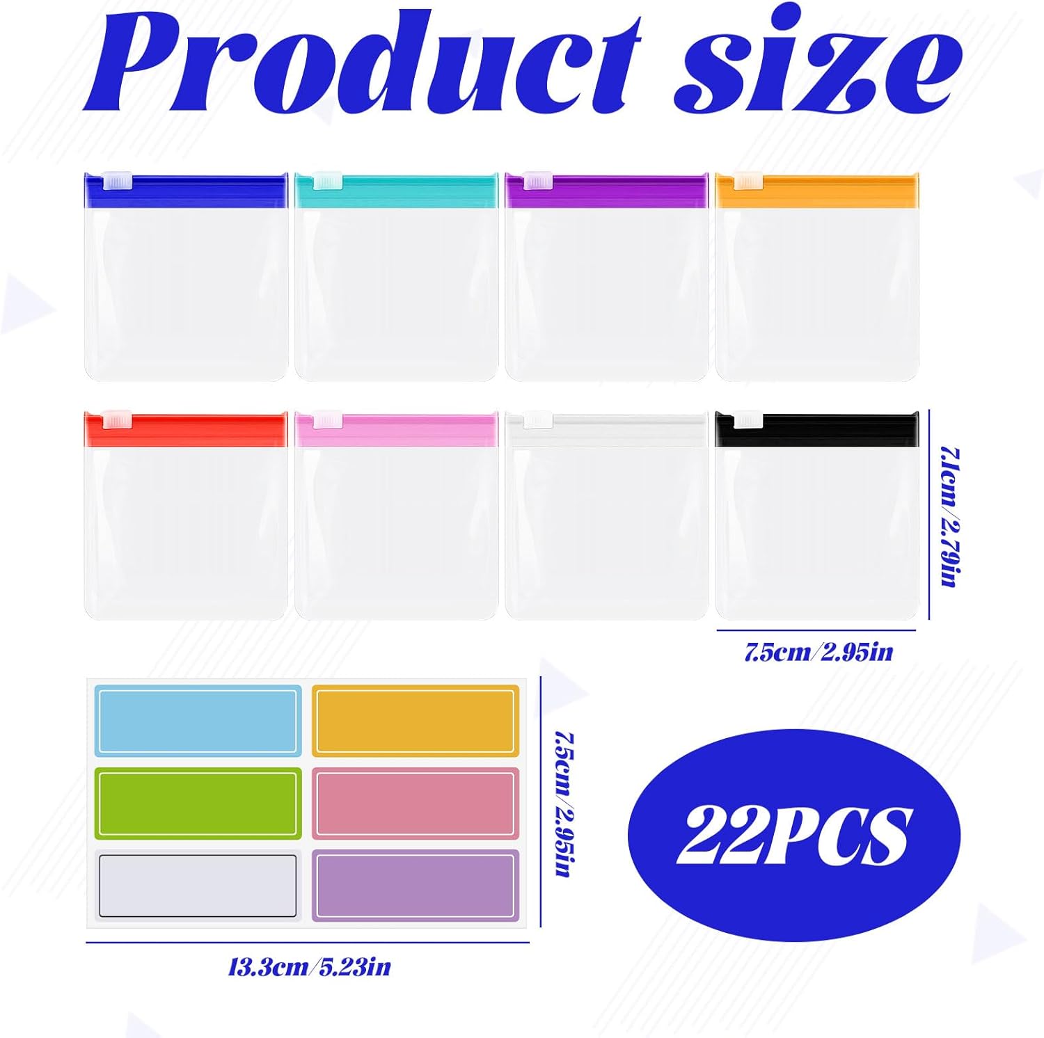 Medication Bag,22pcs Pill Pouch,Medicine Bags for Travelling with Slide Lock Translucent Self Sealing Plastic Pill Pouch for Pills Storage - Image 2