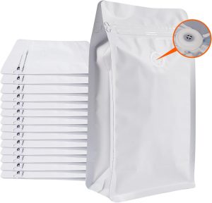 Coffee Bags with Valve (50 Pack, 8o...