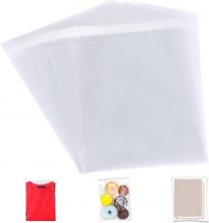 100 Pack A4 Clear Self-adhesive Bag...