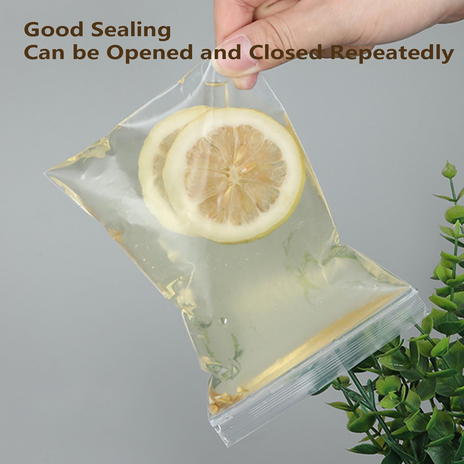 100 Reusable 8x12cm Resealable Plastic Bags, Clear, Poly Grip Seal Bags, Transparent, Zip Lock Bags for Jewelry, Candies, Medicine, Snacks, Seeds - Image 4