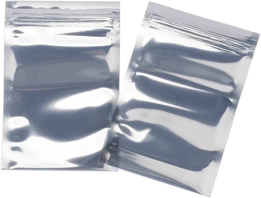 sourcing map 100Pcs 3.2"x4.7"/80x120mm Anti-Static Zip Lock Shielding Bag for HDD And Electronic Device - Image 3