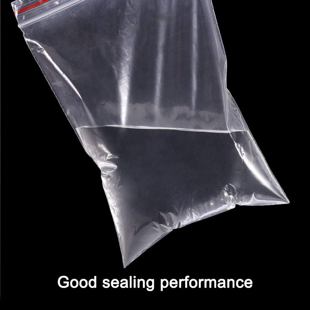 400 Pcs Grip Seal Bags Clear Plastic Bags, Resealable Poly Zip Lock Storage Pouch Bag for Kitchen Jewellery Craft Beads, 4 Sizes - Image 4