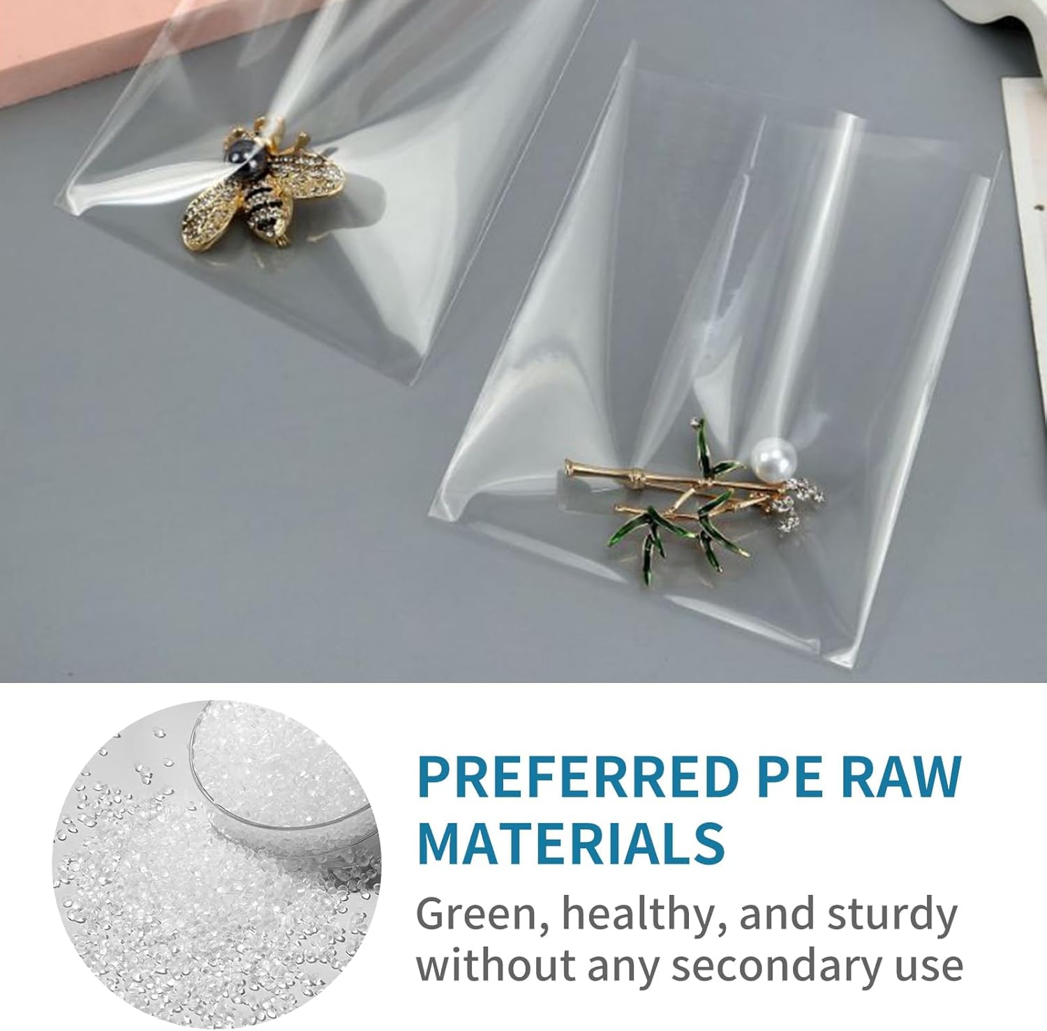 100 Pack Clear Self-adhesive Bags, A5 Self Seal Cellophane Bag Display/Sealable Bag Small Clear Bags for Cookies, Cards, Sweets,Jewelry, Gifts, DIY Handmade - Image 5