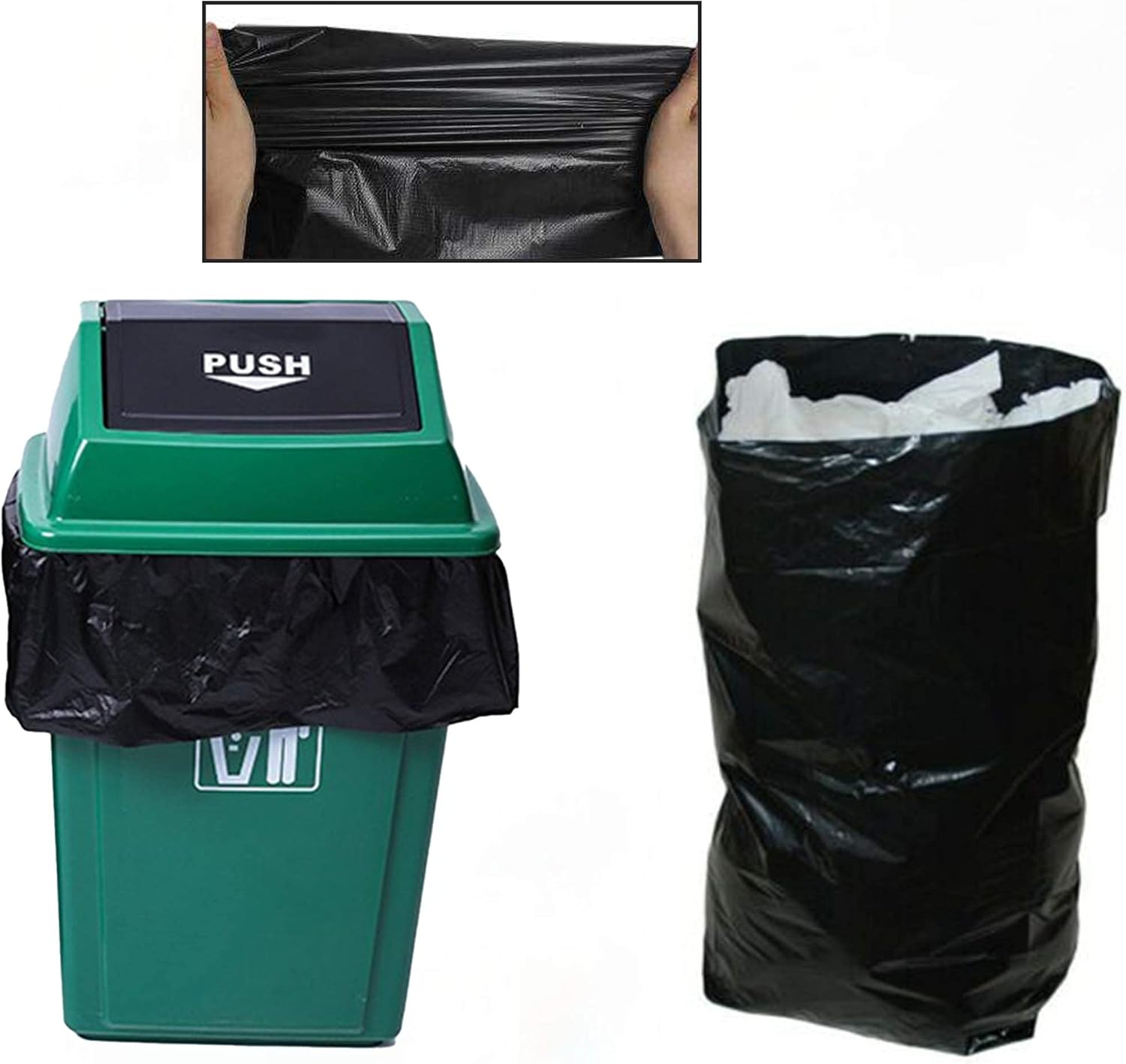 Heavy Duty Pack of 15 Black Rubble Sacks 80L Capacity, 20" X 30" Rubble Bags Ideal for Construction Garden and Household Cleanup 400 Gauge (100 Micron) - Image 5