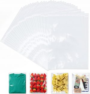 Cellophane Bags,A4 Clear Self-adhes...