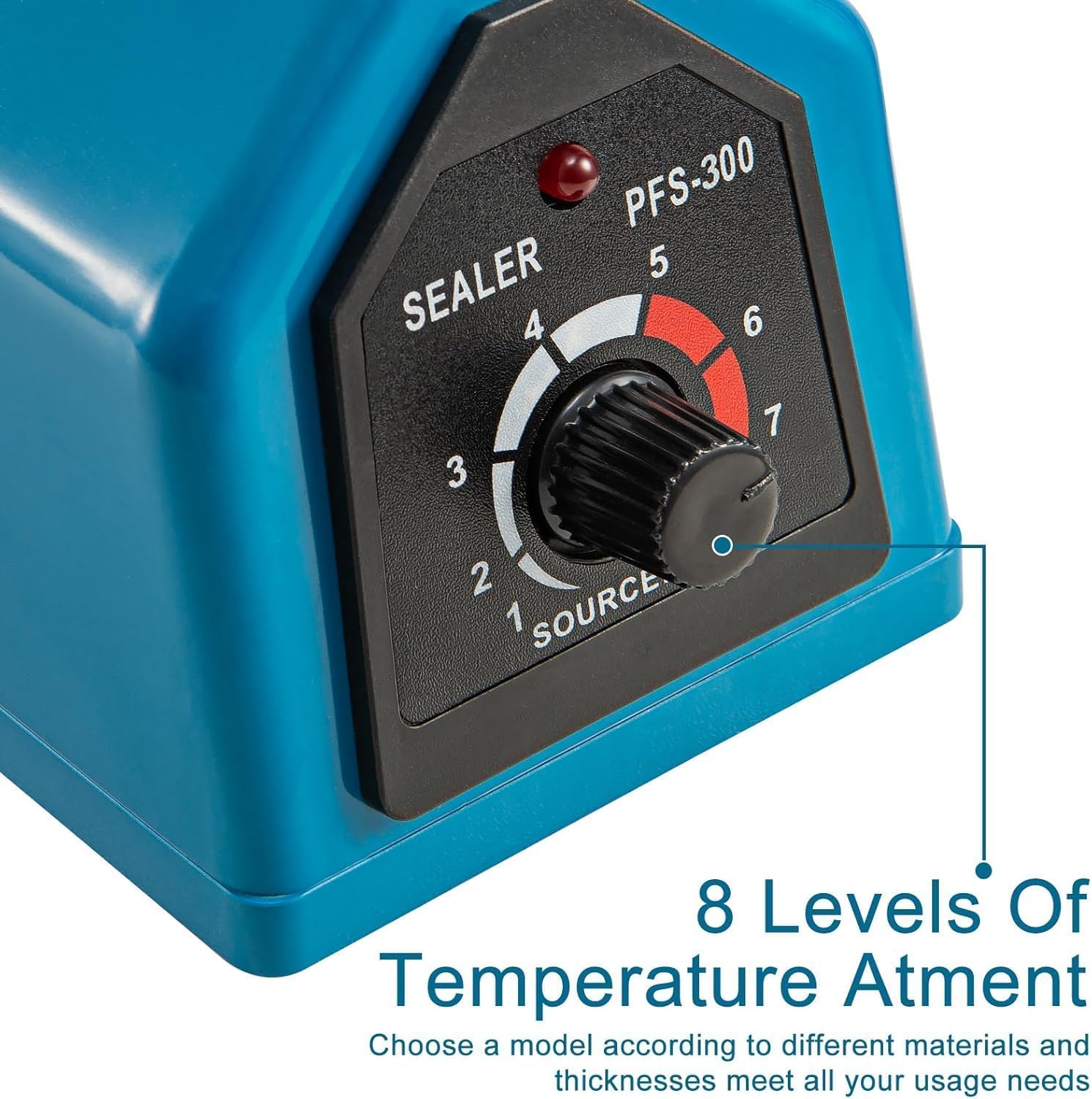 CROWNSHOP 300MM 12" Impulse Heat Sealer Portable Manual Food Film Sealing Machine Pressure Sealing Machine for Plastic Bag - Image 3