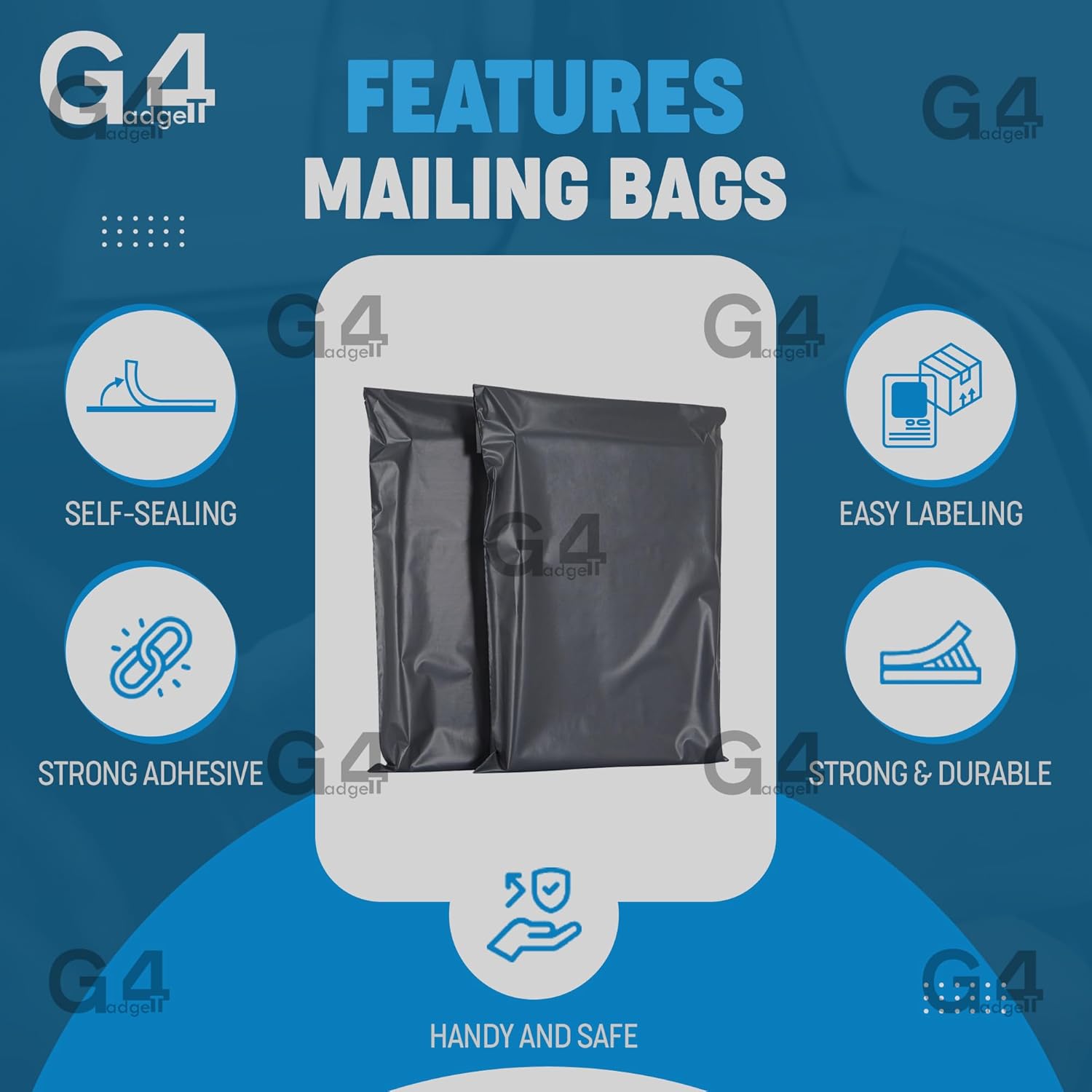 Poly Postal Mailing Bags Pack Of 50 9"X12" For Postage Packaging Bags For Mailing Or Posting Parecels Bag For Postages Strong Self Seal 100% Recyclable - Image 3