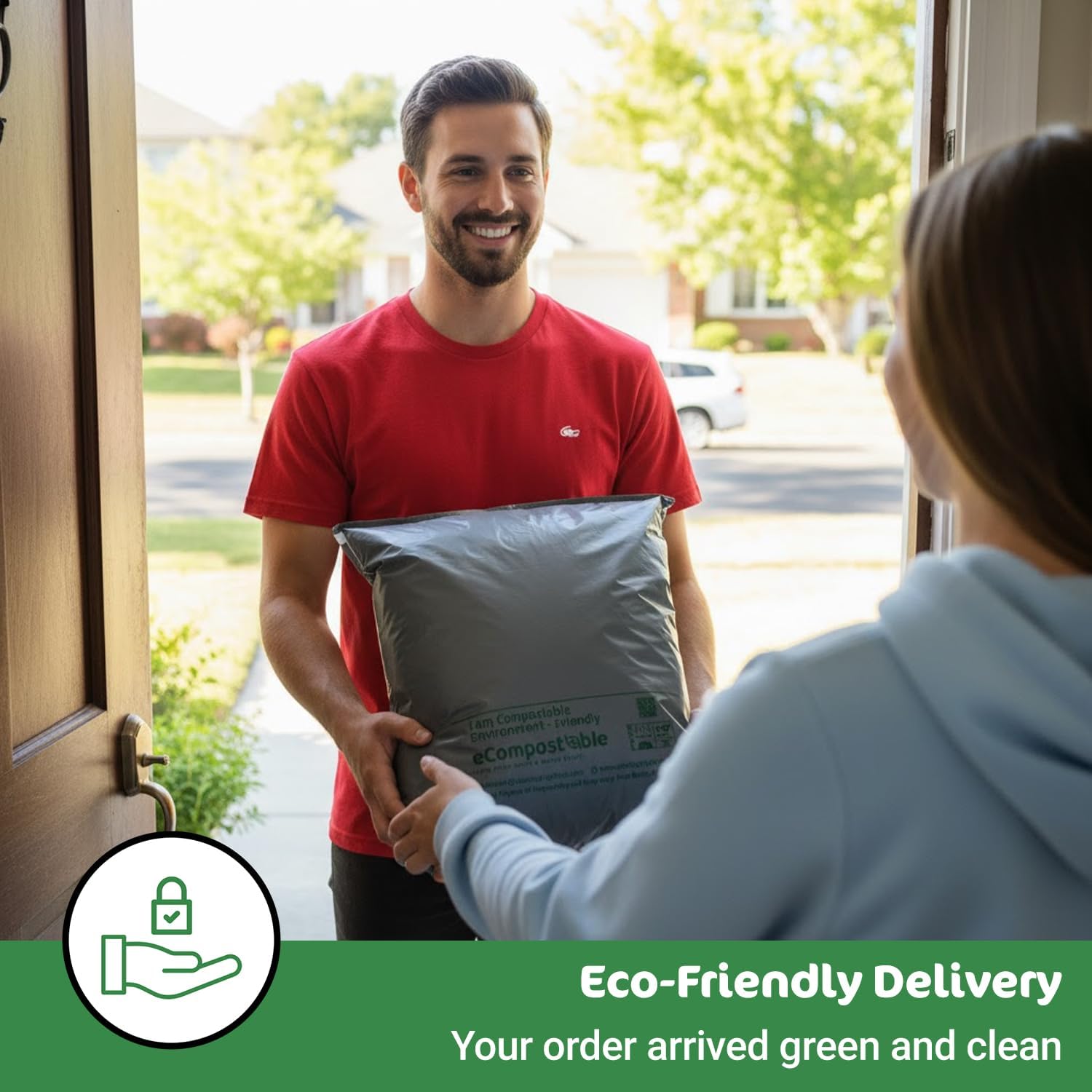 Parcel Bags 25 Pack, 5x7 Compostable Eco-Friendly Biodegradable Poly Mailers with Self Seal Adhesive Strong, Waterproof, Tamper Proof Packaging Bags for Shipping & Couriers - Image 7