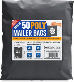 G4GADGET 50x Grey Mailing Bags 13&#...
