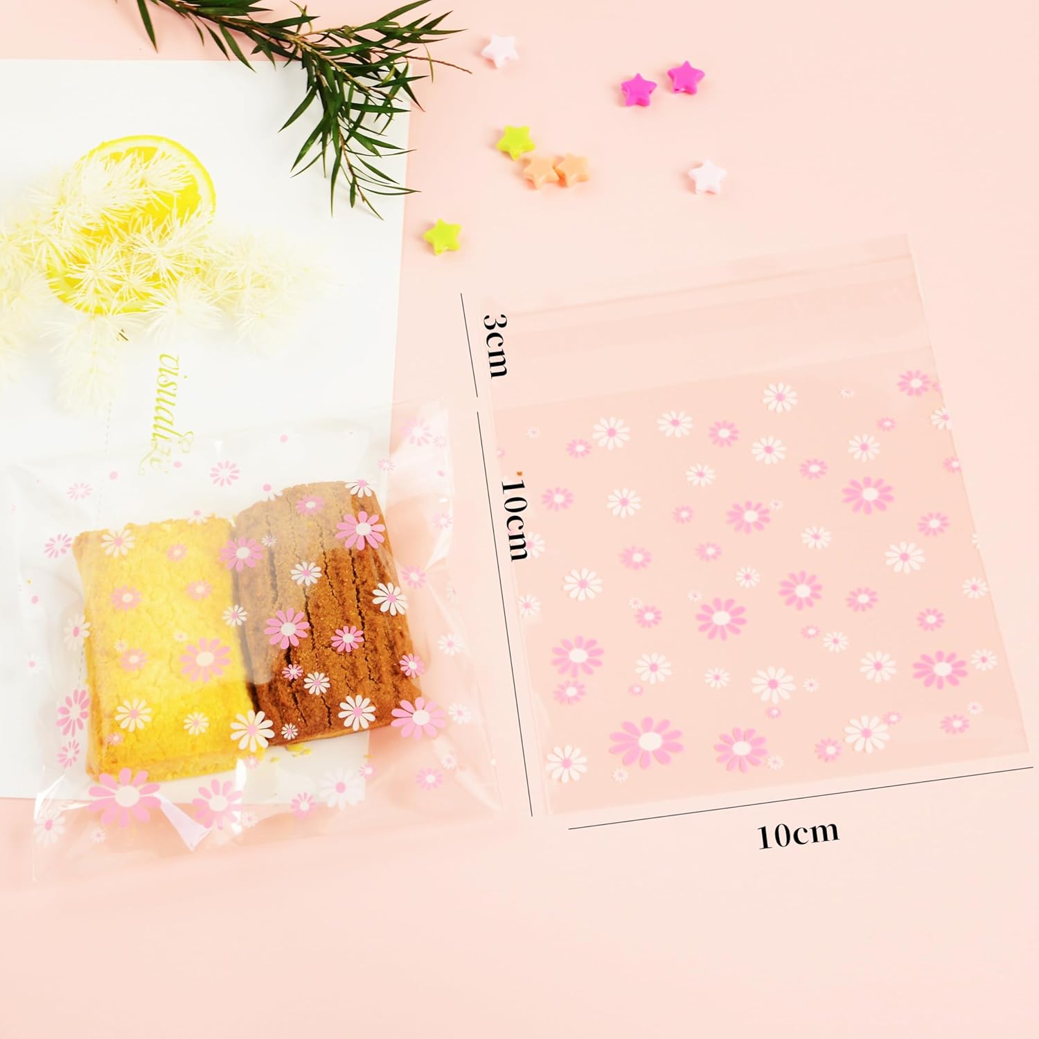 Cellophane Bags, Cookie Bags,Self Seal Sweet Bag & Glassine Bag,Opp Cellophane Bag Small for Food, Sweet,Biscuit, Candies,Cards,Gifts (10 x 10cm-100pcs) - Image 3