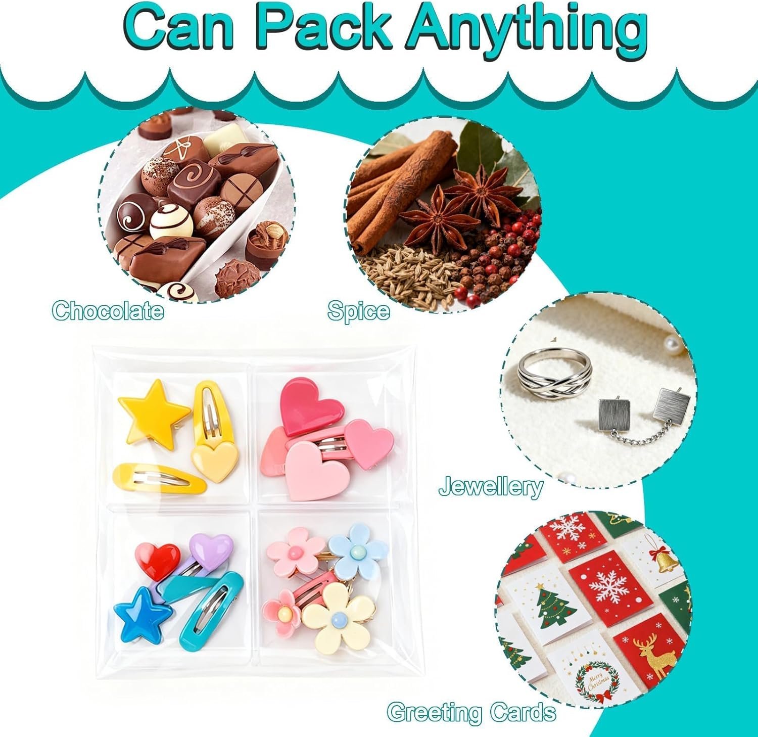 200Pcs Clear Self-adhesive Cellophane Bags, 7 x 10 cm Small Clear Seal Seal bags for Wrapping Cookies, Sweets, Biscuit, Jewellery, Gifts, Envelopes, Party Favors(2.76 x 3.94 inch) - Image 4